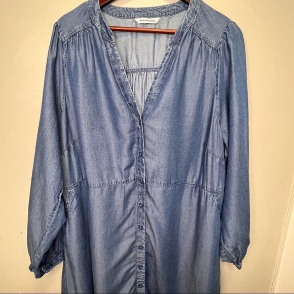 Pennington’s Long-Sleeve Shirt Dress Missing Belt Size 18 - Picture 5 of 10